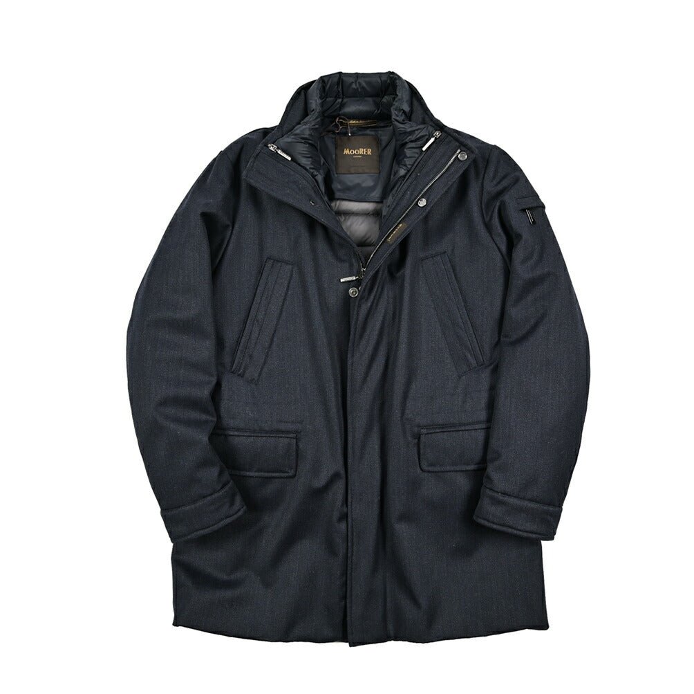MOORER "PERTH - CA" ストレッチウール スタンドカラーダウンコート|417809|GUARDAROBA MILANO OFFICIAL STORE