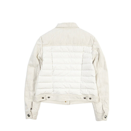 MOORER “PETUNIA-24P” 異素材コンビ デニムダウンジャケット / レディース オフホワイト(ECRU) 38 | GUARDAROBA MILANO OFFICIAL STORE