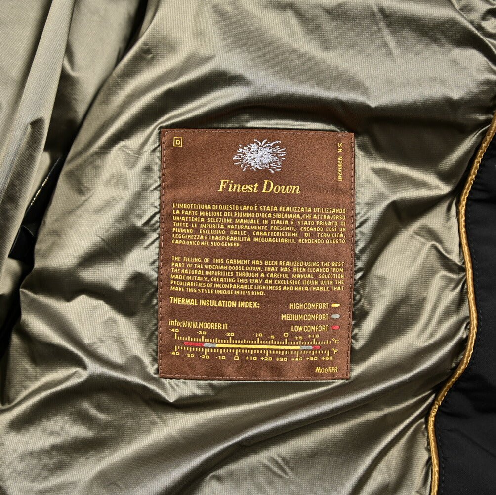 MOORER "RICCARDO - SHK" ナイロン100% バイカラーダウンジャケット / ACQUA RESISTANT(撥水)|417810|GUARDAROBA MILANO OFFICIAL STORE
