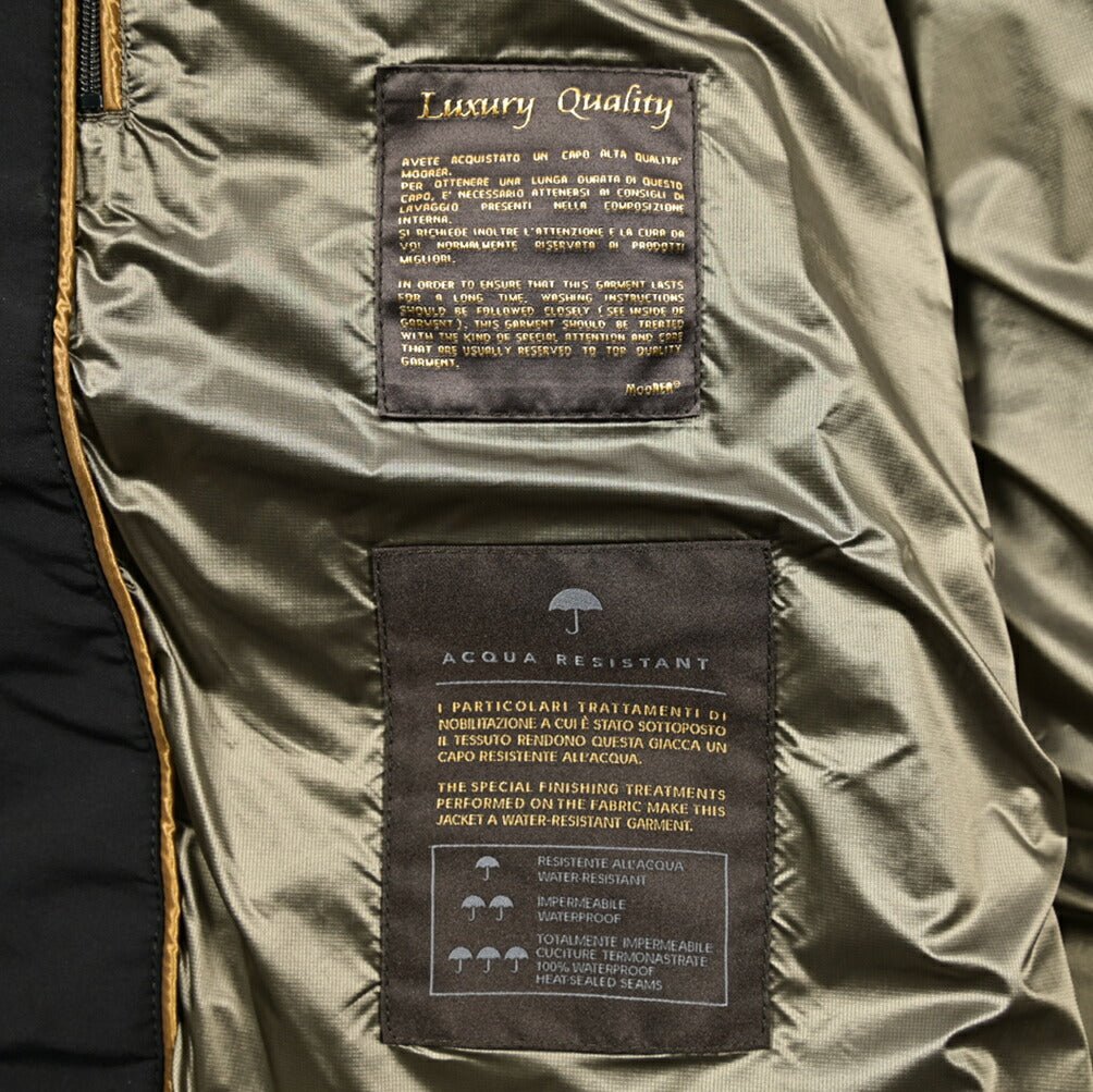 MOORER "RICCARDO - SHK" ナイロン100% バイカラーダウンジャケット / ACQUA RESISTANT(撥水)|417810|GUARDAROBA MILANO OFFICIAL STORE