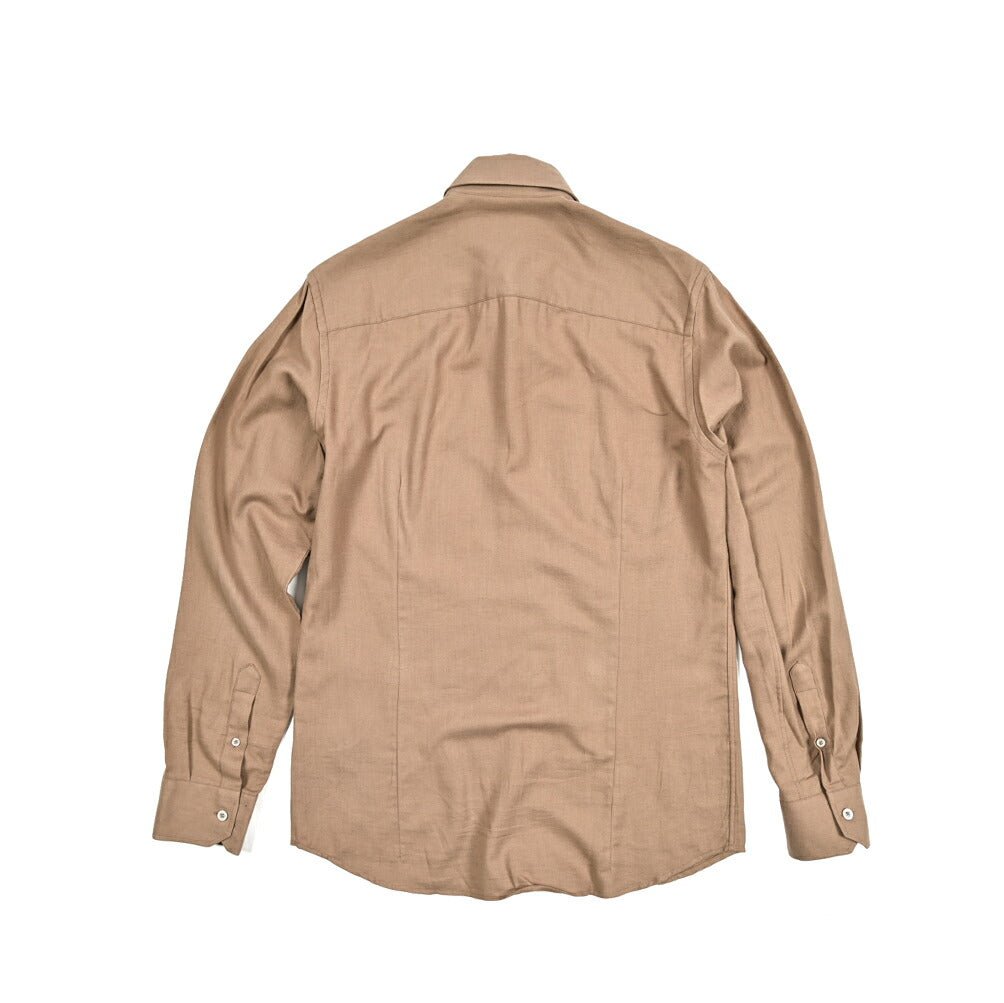 MOORER "ROMAN - LU" コットンカシミヤ ホリゾンタルカラーツイルシャツ|418437|GUARDAROBA MILANO OFFICIAL STORE