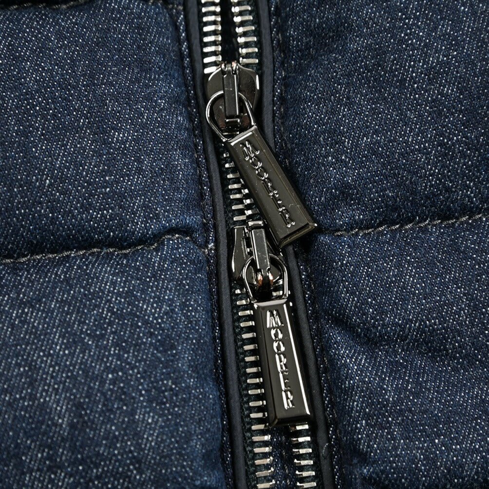 SALE|MOORER SANTIS - 705 デニム×ナイロン 異素材コンビダウンジャケット|418209 - 46|GUARDAROBA MILANO OFFICIAL STORE