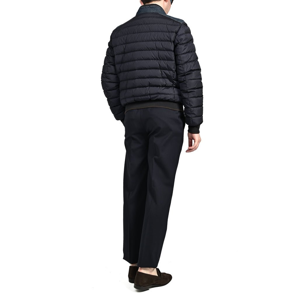 SALE|MOORER SANTIS - 705 デニム×ナイロン 異素材コンビダウンジャケット|418209 - 46|GUARDAROBA MILANO OFFICIAL STORE