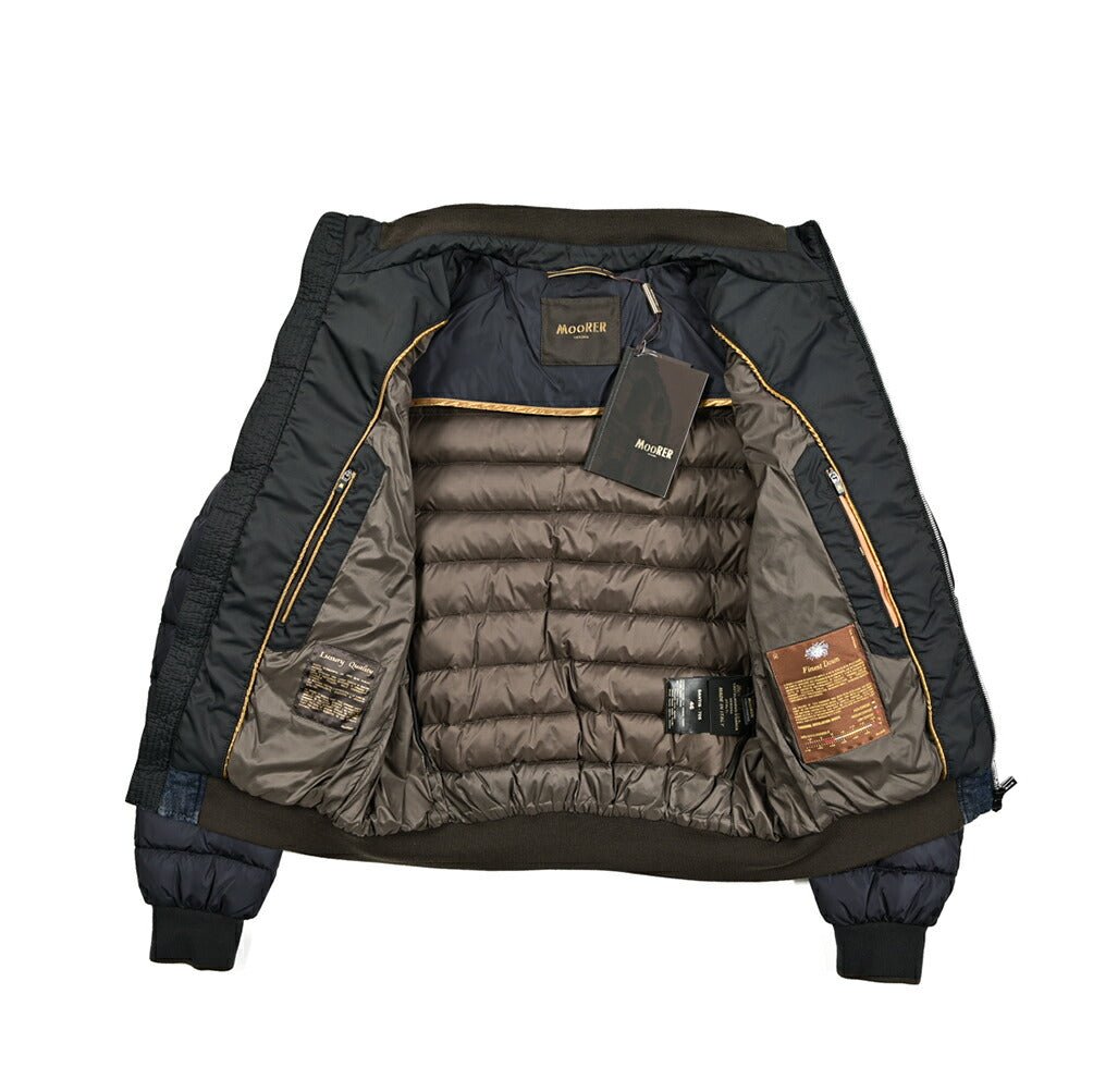 SALE|MOORER SANTIS - 705 デニム×ナイロン 異素材コンビダウンジャケット|418209 - 46|GUARDAROBA MILANO OFFICIAL STORE
