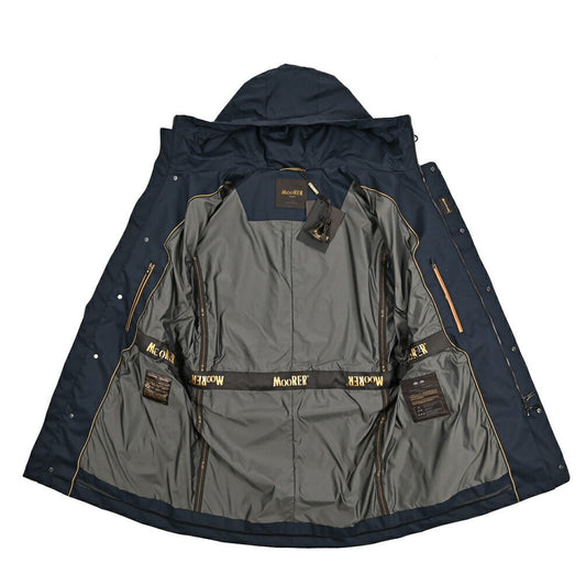 MOORER SI - MILLENIO - TES ポリエステル混コットン フード付きコート / ACQUA PROOF(防水)|436052-48|GUARDAROBA MILANO OFFICIAL STORE