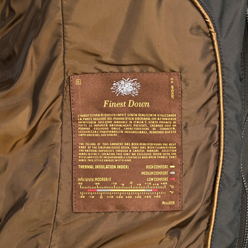 MOORER "SIRO - KM" ポリエステル100% スタンドカラーダウンジャケット|420468|GUARDAROBA MILANO OFFICIAL STORE
