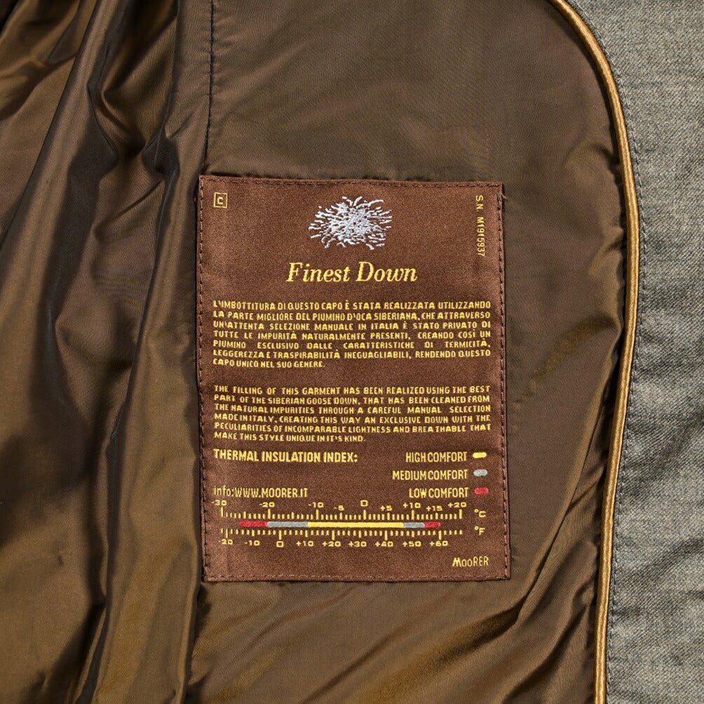 MOORER "SIRO - L" カシミヤ混ウール ダブルブレストダウンジャケット|420394 - 42|GUARDAROBA MILANO OFFICIAL STORE