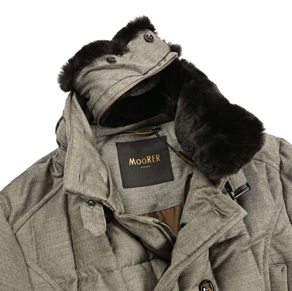 MOORER "SIRO - L" カシミヤ混ウール ダブルブレストダウンジャケット|420394 - 42|GUARDAROBA MILANO OFFICIAL STORE