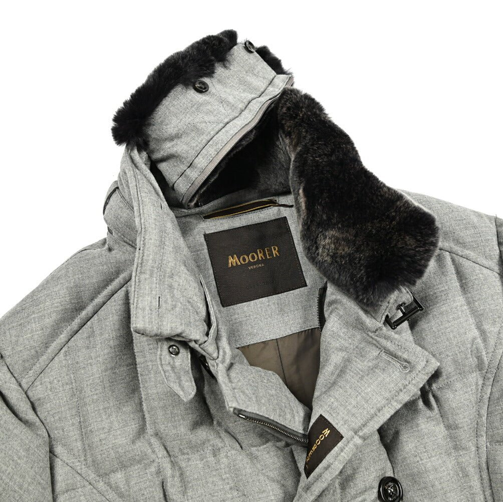 MOORER "SIRO - L" カシミヤ混ウール ダブルブレストダウンジャケット|420398|GUARDAROBA MILANO OFFICIAL STORE
