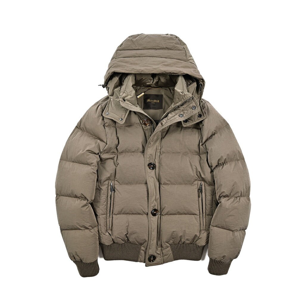 MOORER "SP - BACCO - 4DM" ナイロン100% ダウンジャケットフーディー / ACQUA PROOF (防水)|418229|GUARDAROBA MILANO OFFICIAL STORE