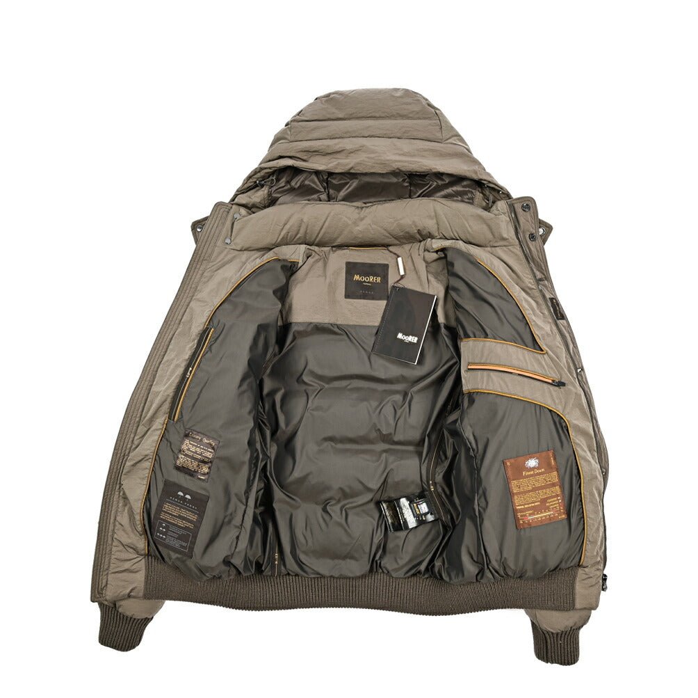MOORER "SP - BACCO - 4DM" ナイロン100% ダウンジャケットフーディー / ACQUA PROOF (防水)|418229|GUARDAROBA MILANO OFFICIAL STORE