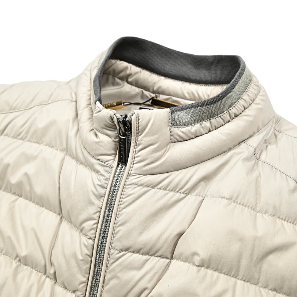 MOORER "STARUSS - S3" ストレッチナイロン スタンドカラーライトダウンジャケット / ACQUA RESISTANT(撥水)|418254 - 56|GUARDAROBA MILANO OFFICIAL STORE