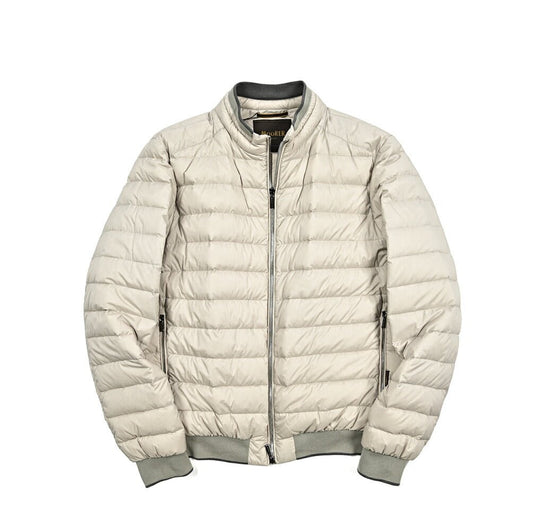 MOORER "STARUSS - S3" ストレッチナイロン スタンドカラーライトダウンジャケット / ACQUA RESISTANT(撥水)|418254 - 56|GUARDAROBA MILANO OFFICIAL STORE