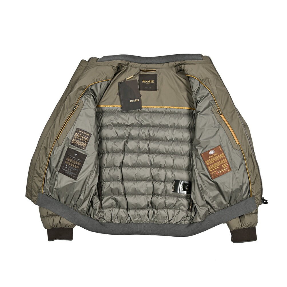 MOORER "STARUSS - S3" ストレッチナイロン スタンドカラーライトダウンジャケット / ACQUA RESISTANT(撥水)|418257|GUARDAROBA MILANO OFFICIAL STORE