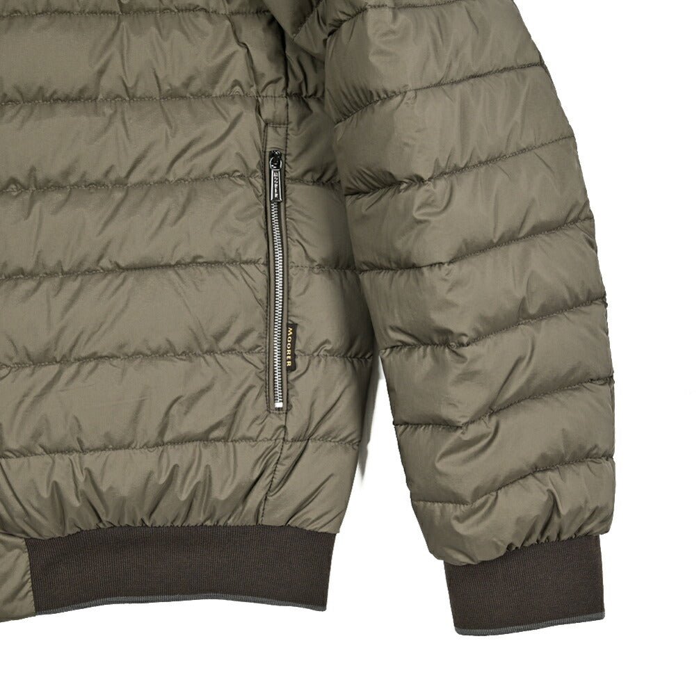 MOORER "STARUSS - S3" ストレッチナイロン スタンドカラーライトダウンジャケット / ACQUA RESISTANT(撥水)|418257|GUARDAROBA MILANO OFFICIAL STORE
