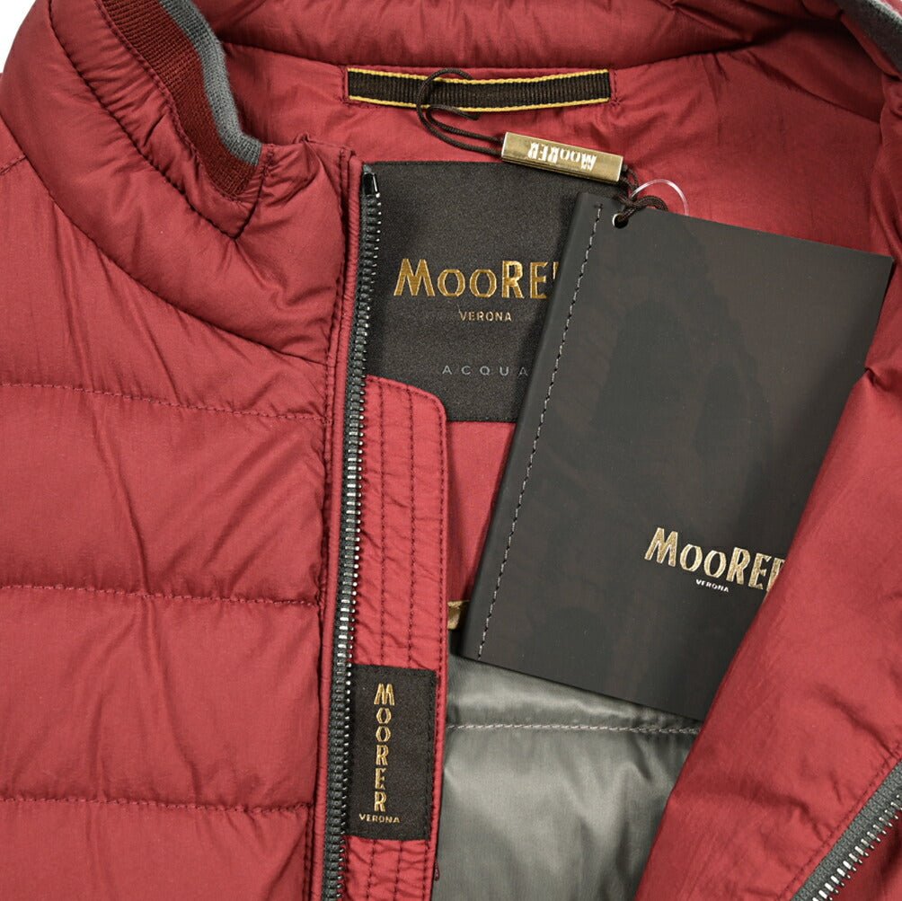 MOORER "STARUSS - S3" ストレッチナイロン スタンドカラーライトダウンジャケット / ACQUA RESISTANT(撥水)|418258|GUARDAROBA MILANO OFFICIAL STORE