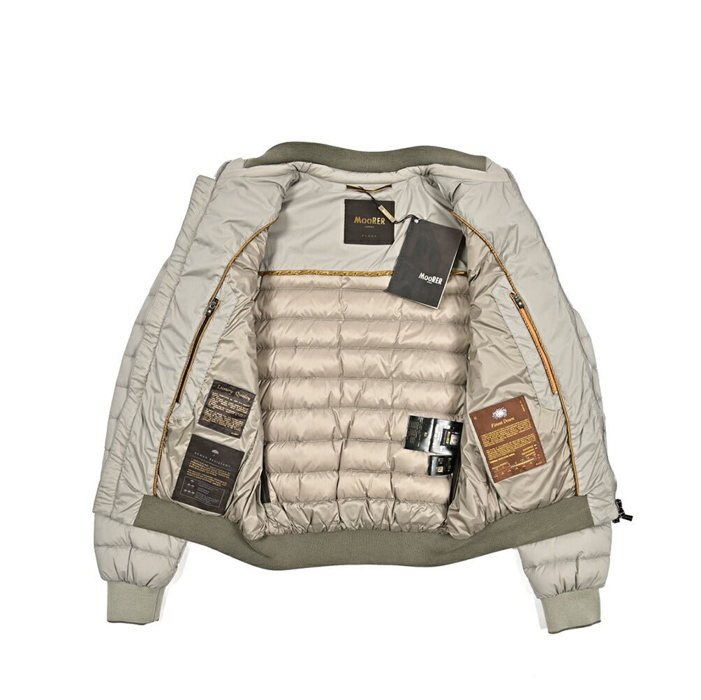 MOORER "STARUSS - S3" ストレッチナイロン スタンドカラーライトダウンジャケット / ACQUA RESISTANT(撥水)|418259|GUARDAROBA MILANO OFFICIAL STORE