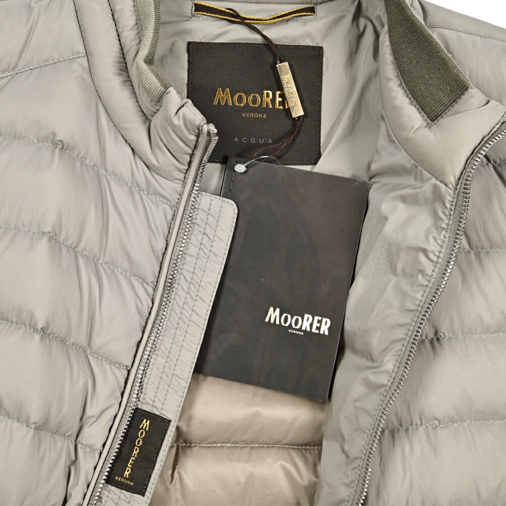 MOORER "STARUSS - S3" ストレッチナイロン スタンドカラーライトダウンジャケット / ACQUA RESISTANT(撥水)|418259|GUARDAROBA MILANO OFFICIAL STORE