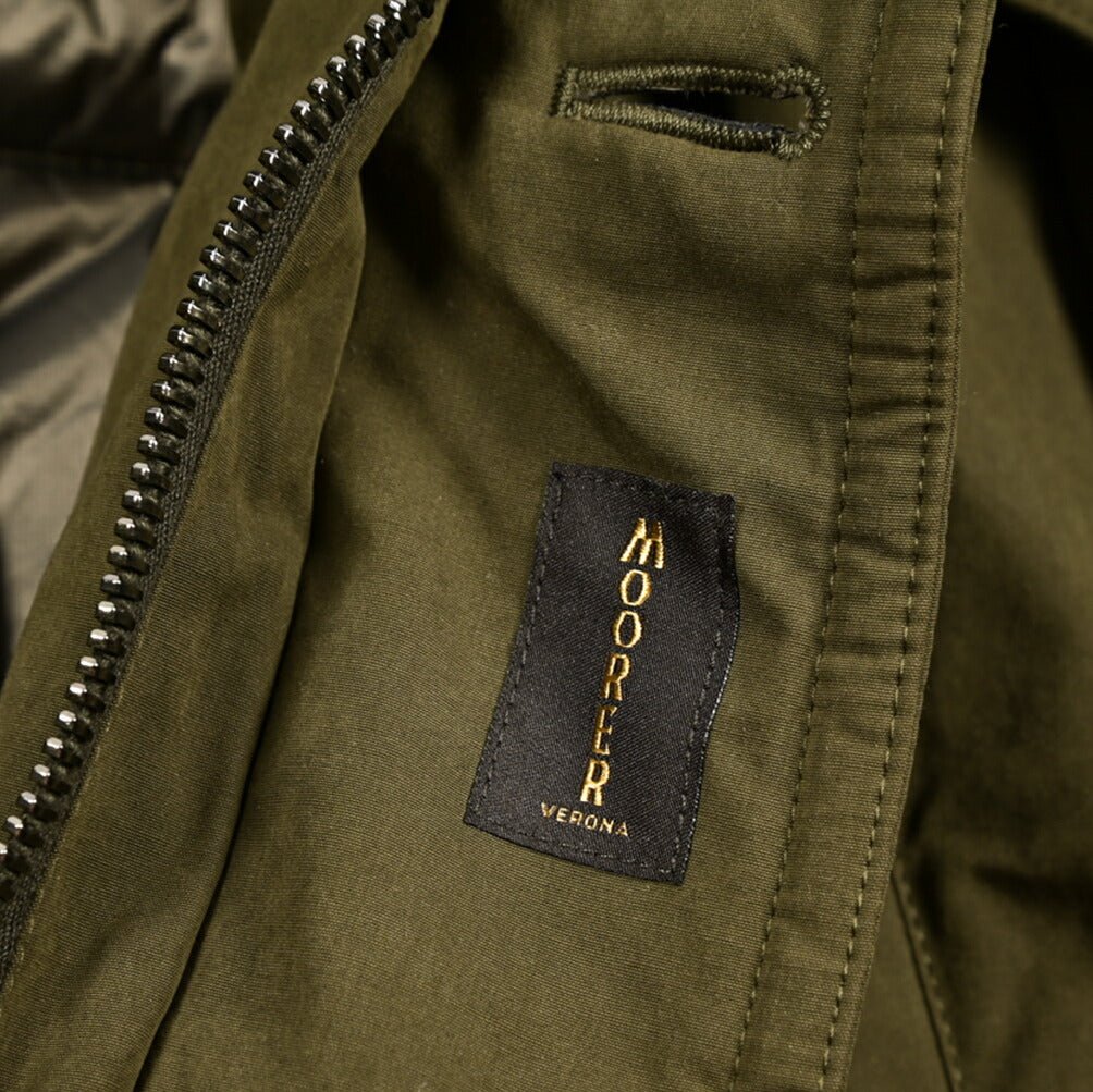 MOORER "TED - S1" ポリエステル混コットン ダウンコートフーディー / ACQUA RESISTANT(撥水)|420443 - 46|GUARDAROBA MILANO OFFICIAL STORE