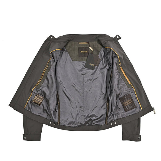 MOORER VANGI - KN ストレッチナイロン シングルライダースジャケット / ACQUA RESISTANT(撥水)|436071|GUARDAROBA MILANO OFFICIAL STORE