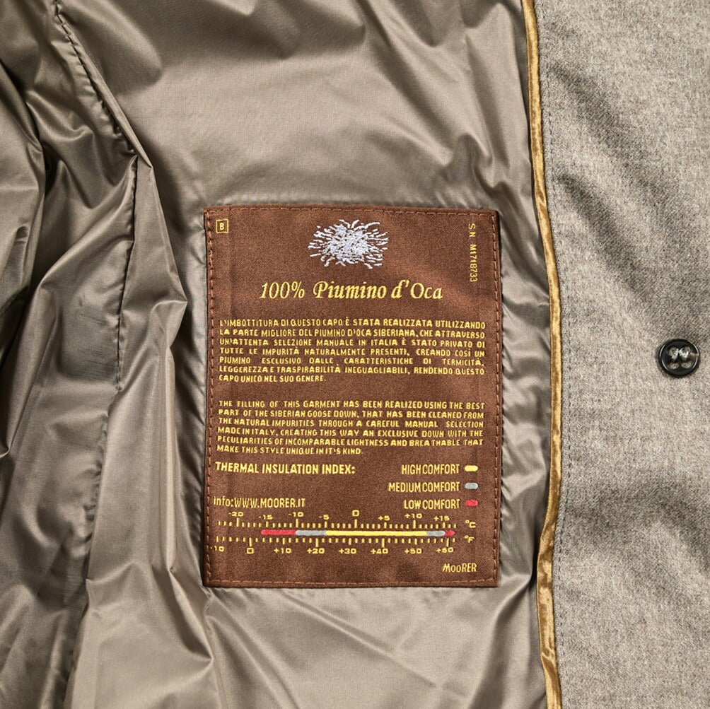 《レディース》MOORER "VETIVER - IL" カシミヤ100% スタンドカラーダウンコート|420425|GUARDAROBA MILANO OFFICIAL STORE