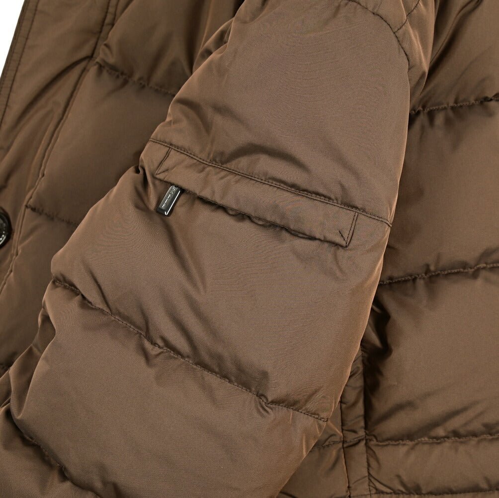 MOORER "VINCENT - KM" ポリエステル100% ファーフード付きダウンジャケット|420502|GUARDAROBA MILANO OFFICIAL STORE