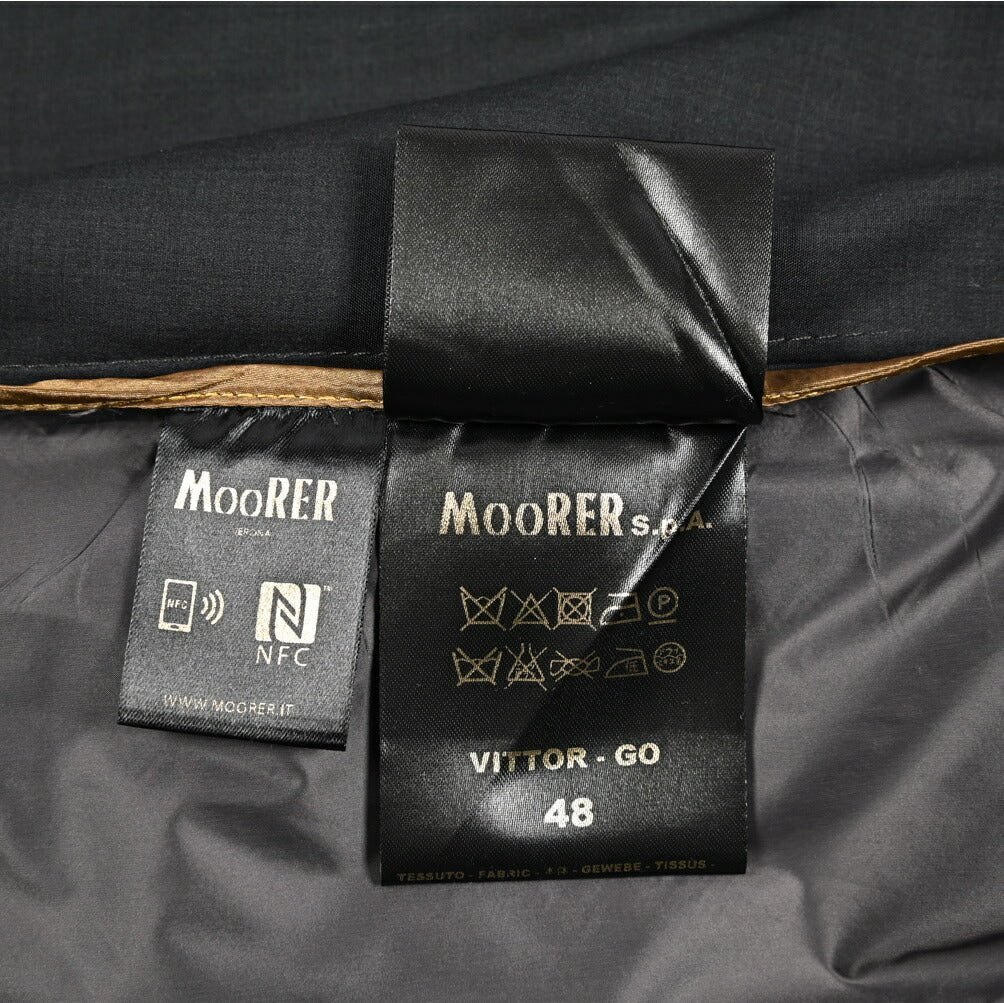 MOORER VITTOR - GO シルク混ウール ステンカラーコート|435989-46|GUARDAROBA MILANO OFFICIAL STORE