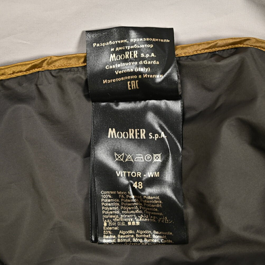 MOORER VITTOR - WM ポリエステル混コットン ステンカラーコート|435962-48|GUARDAROBA MILANO OFFICIAL STORE