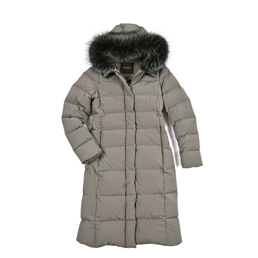 《レディース》MOORER "ZAGARA - KN" ストレッチナイロン ファーフード付きダウンコート / ACQUA RESISTANT(撥水)|420428|GUARDAROBA MILANO OFFICIAL STORE