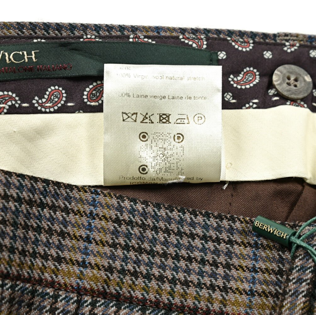 SALE|BERWICH MORELLO ヴァージンウール100% ワンタックスラックス|413509 - 46|GUARDAROBA MILANO OFFICIAL STORE