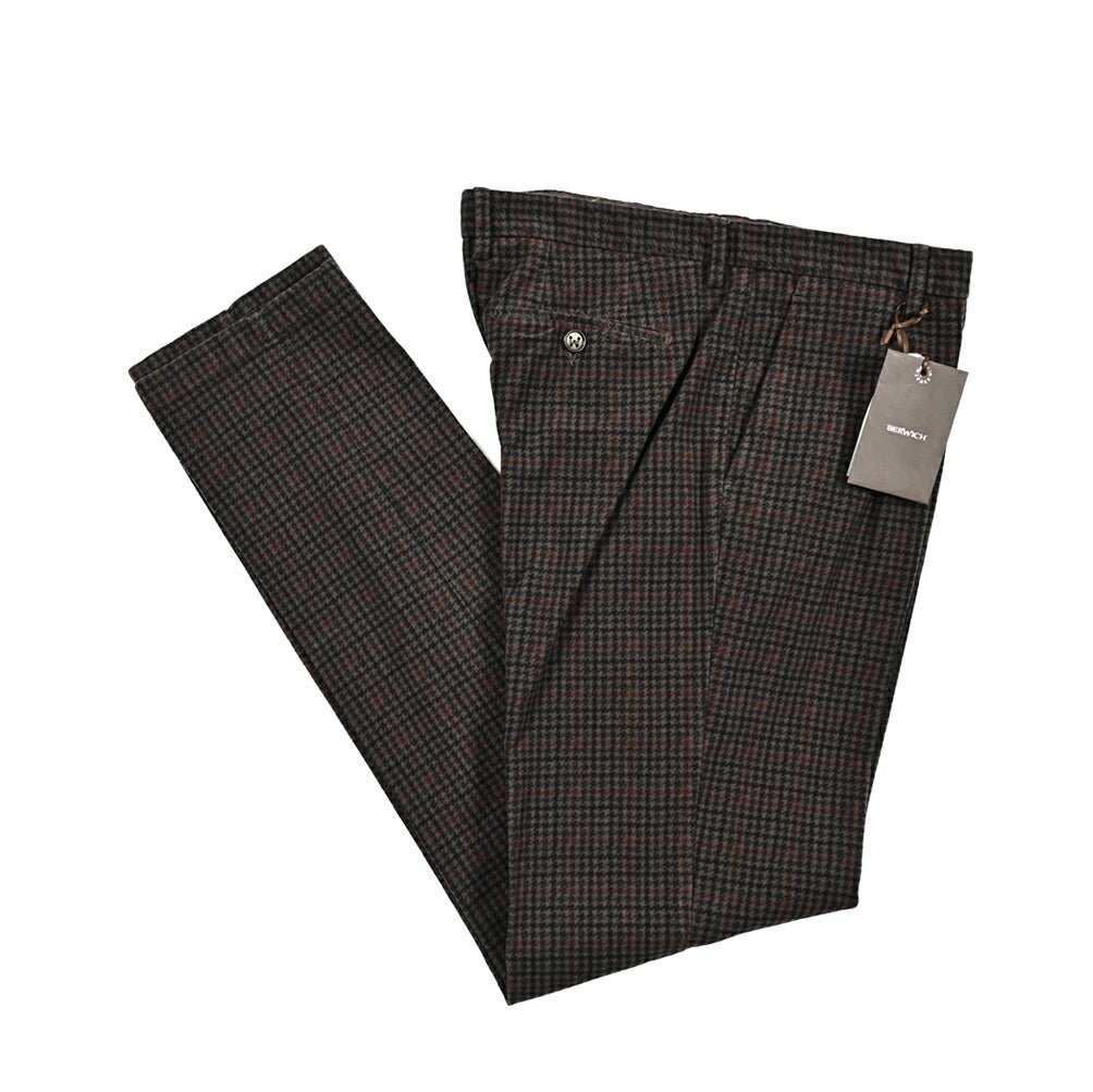 SALE|BERWICH MORELLO ストレッチコットン ワンタックスラックス|413174 - 50|GUARDAROBA MILANO OFFICIAL STORE