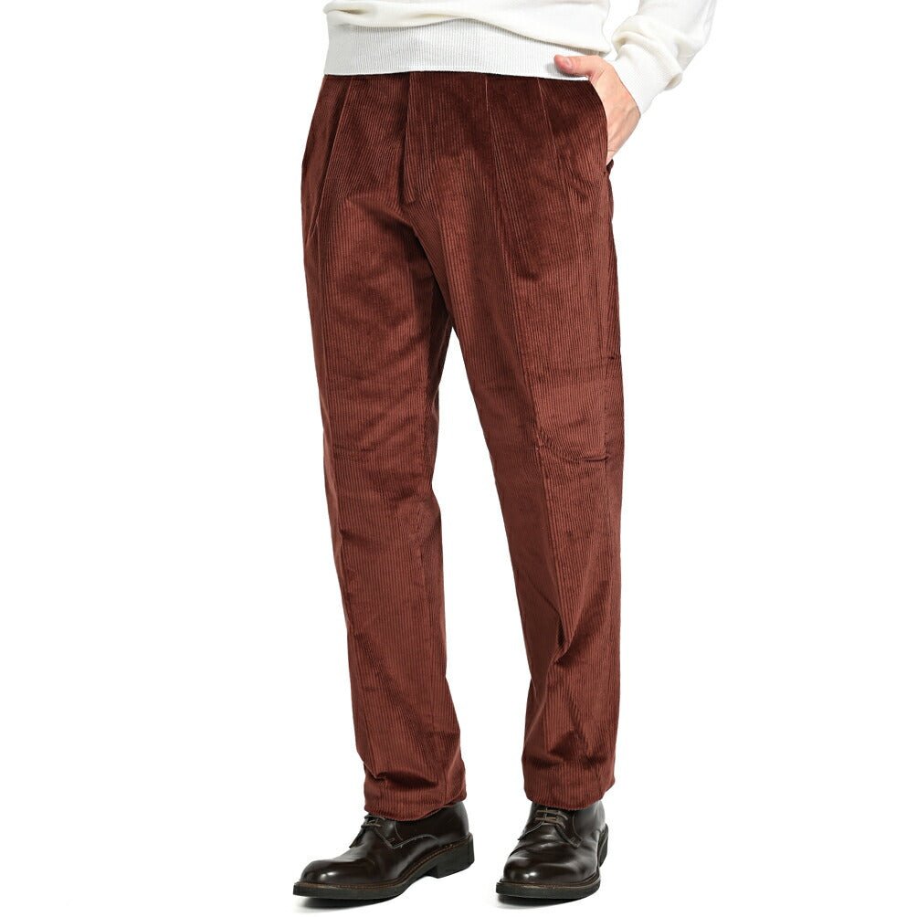 SALE|BERWICH NEGRONI ストレッチウール ツータックスラックス|413069 - 46|GUARDAROBA MILANO OFFICIAL STORE