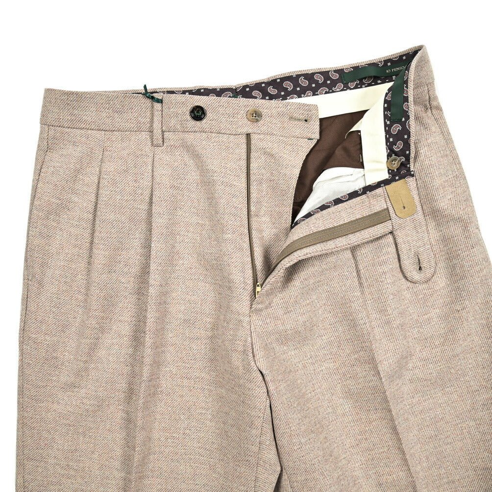 SALE|BERWICH NEGRONI ストレッチウール ツータックスラックス|413069 - 46|GUARDAROBA MILANO OFFICIAL STORE