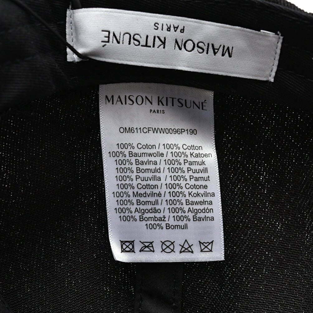 【P10倍】26SS MAISON KITSUNE コットン100% ダブルフォックスヘッド ベースボールキャップ|437030|GUARDAROBA MILANO OFFICIAL STORE