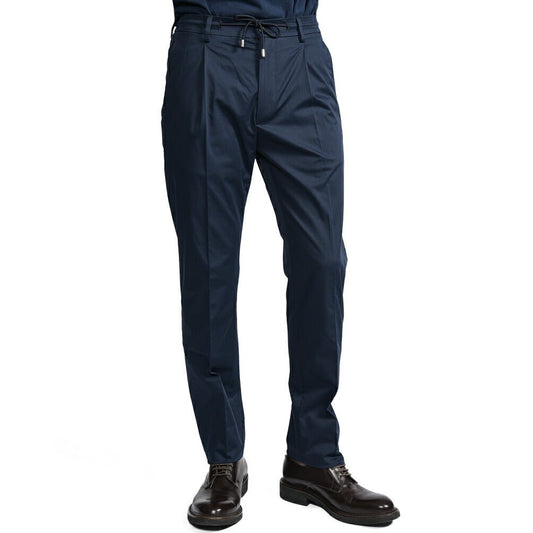 【P20倍】MOORER "ANTON - CA" ストレッチコットン ドローコード付きイージーパンツ|437170-46|GUARDAROBA MILANO OFFICIAL STORE