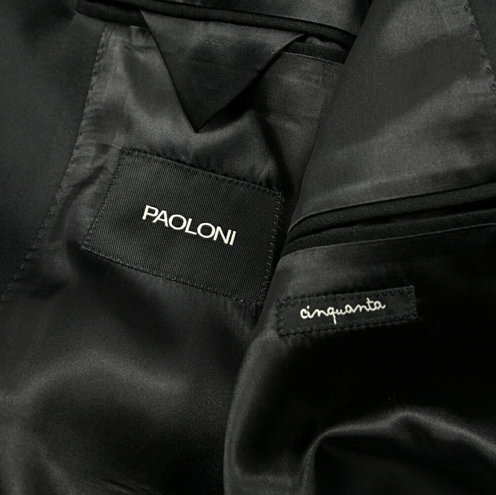 PAOLONI ヴァージンウール100% 4Bダブルタキシードジャケット / CINQUANTA|GUARDAROBA MILANO OFFICIAL STORE