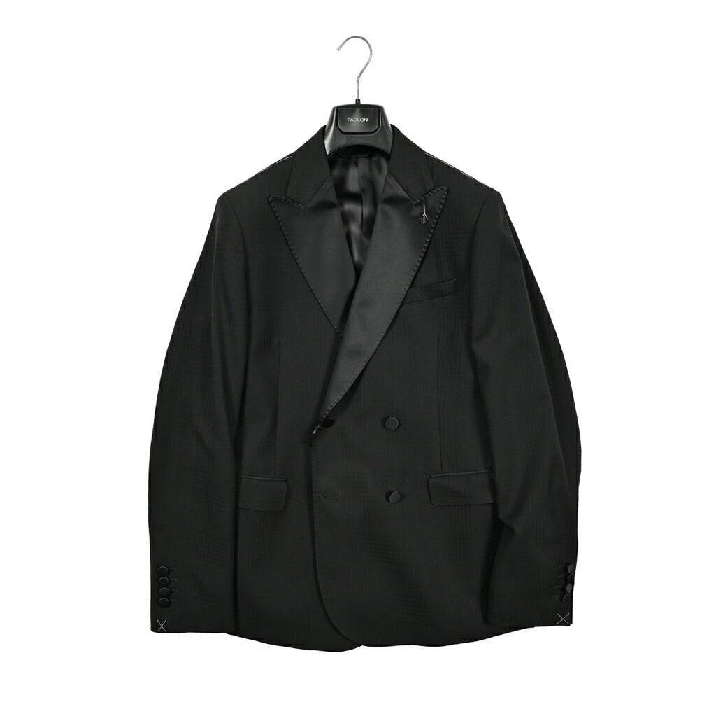 PAOLONI ヴァージンウール100% 4Bダブルタキシードジャケット / CINQUANTA|GUARDAROBA MILANO OFFICIAL STORE