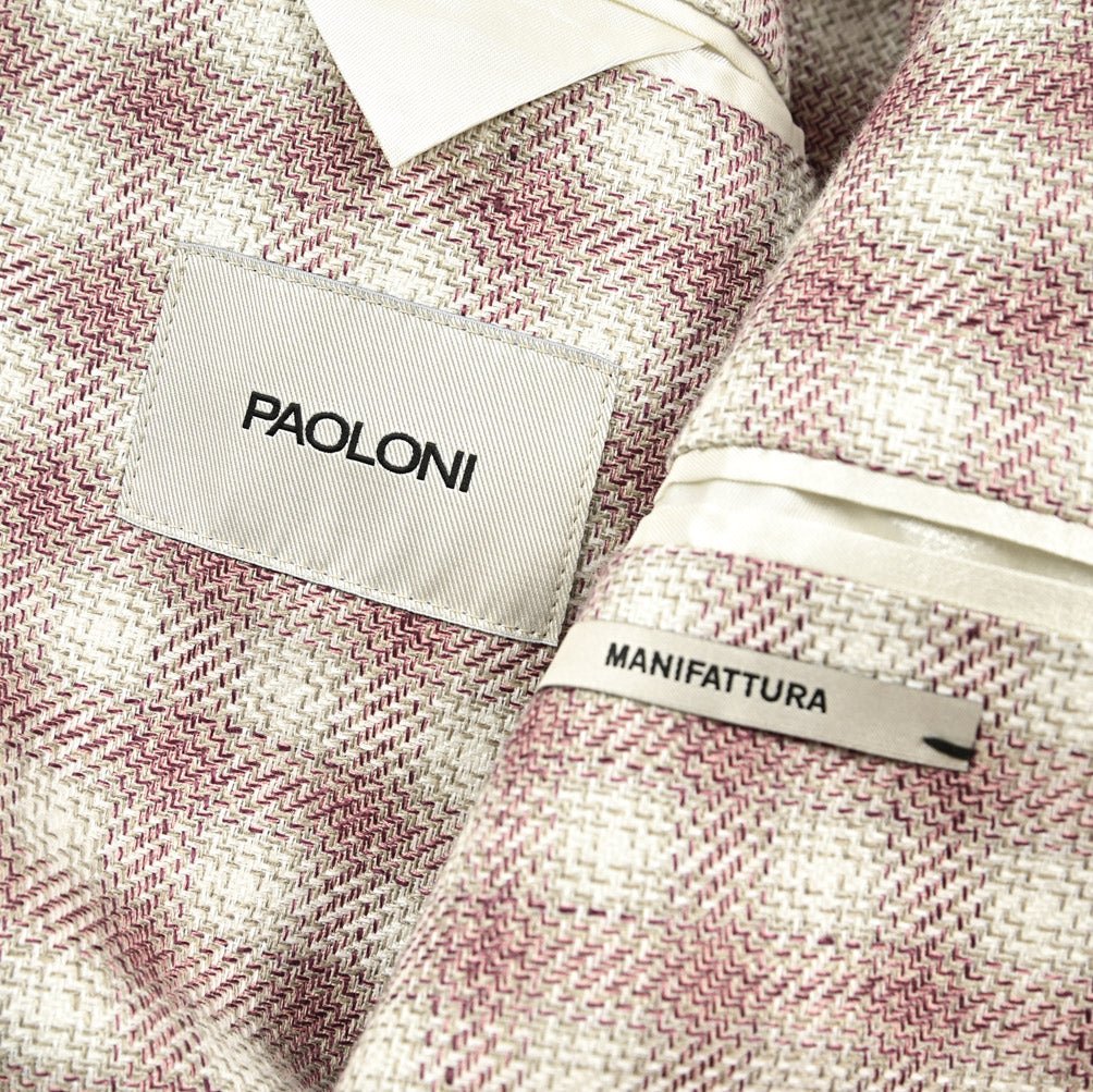 PAOLONI コットンリネン 2Bシングルテーラードジャケット|418531 - 46|GUARDAROBA MILANO OFFICIAL STORE