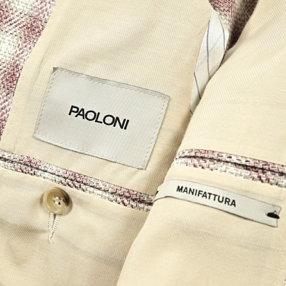 PAOLONI コットンリネン 2Bシングルテーラードジャケット|GUARDAROBA MILANO OFFICIAL STORE