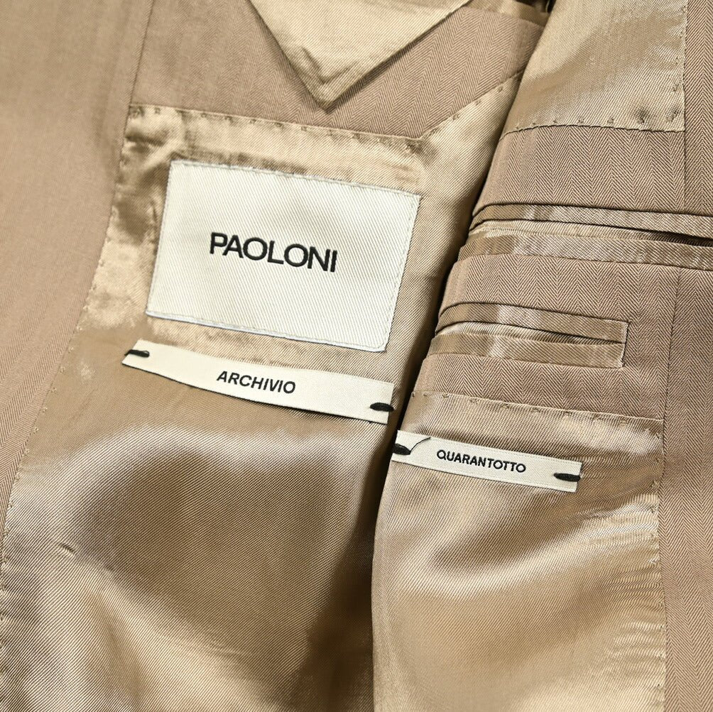 PAOLONI コットンウール 2Bシングルテーラードスーツ|418850 - 52|GUARDAROBA MILANO OFFICIAL STORE