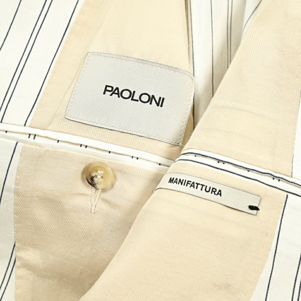 PAOLONI コットンリネン 6Bダブルテーラードジャケット / MANIFATTURA|GUARDAROBA MILANO OFFICIAL STORE