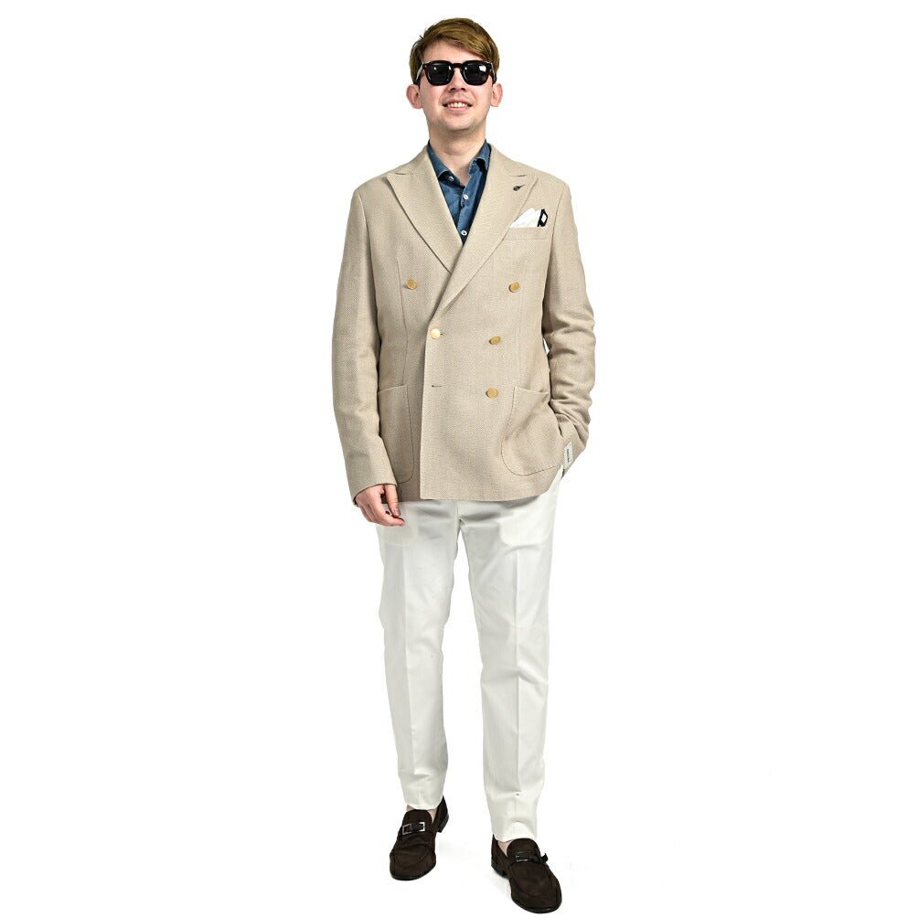 PAOLONI コットンビスコース 6Bダブルテーラードジャケット / MANIFATTURA|GUARDAROBA MILANO OFFICIAL STORE
