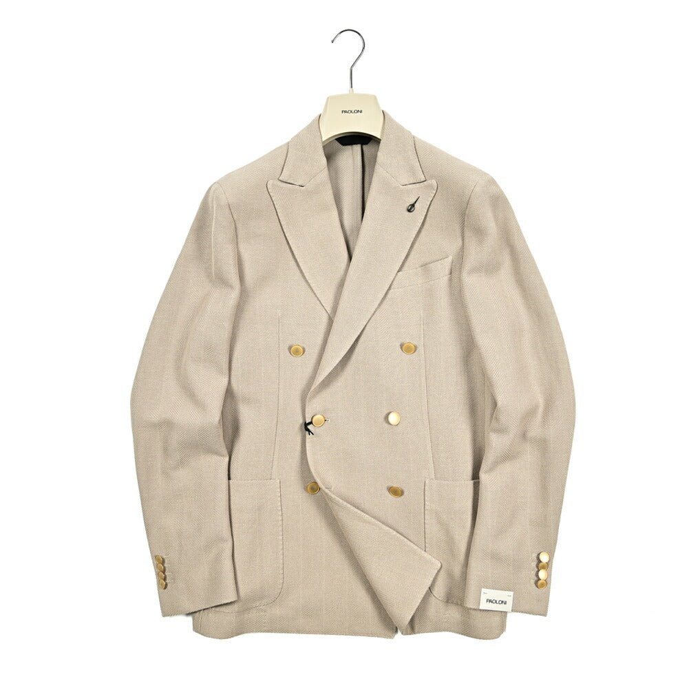 PAOLONI コットンビスコース 6Bダブルテーラードジャケット / MANIFATTURA|GUARDAROBA MILANO OFFICIAL STORE