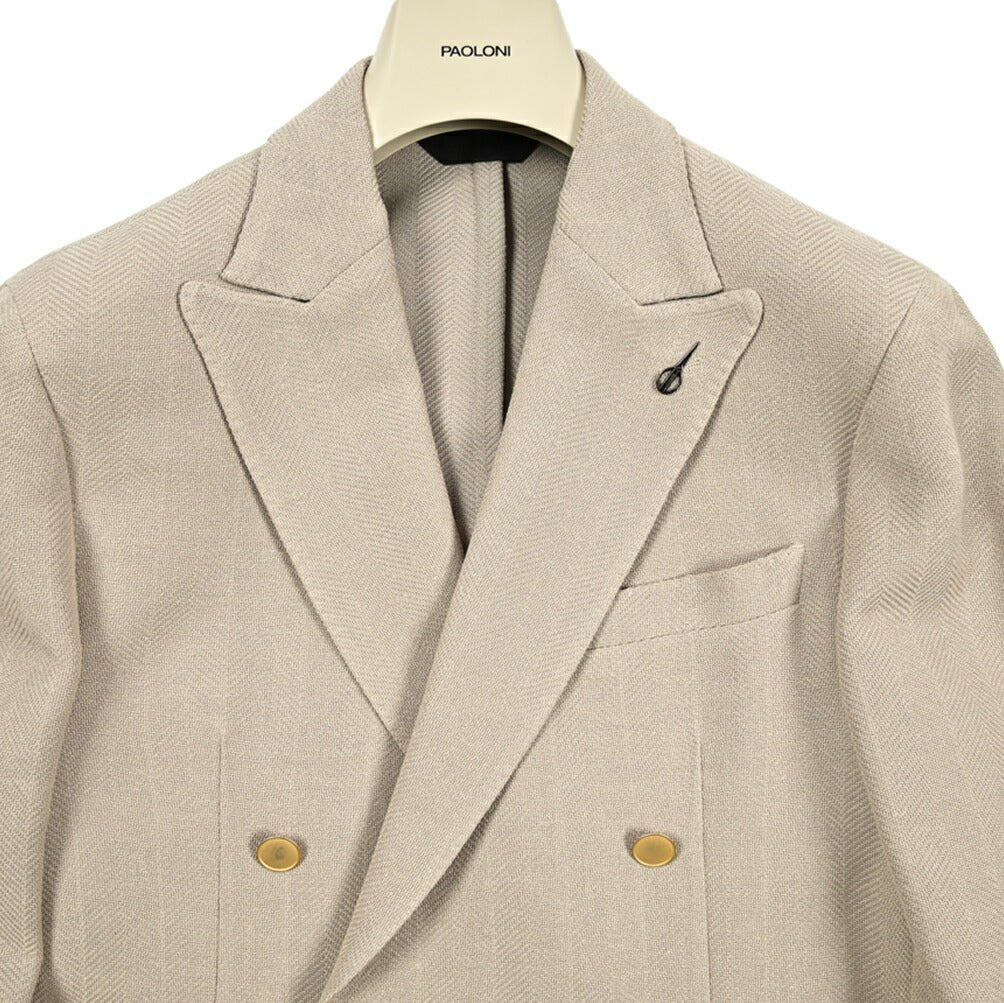 PAOLONI コットンビスコース 6Bダブルテーラードジャケット / MANIFATTURA|GUARDAROBA MILANO OFFICIAL STORE