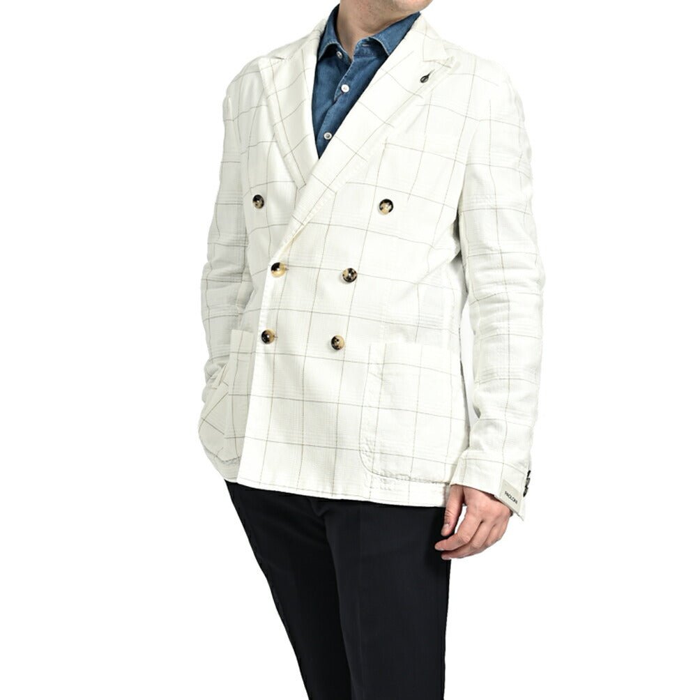 SALE|PAOLONI コットンリネン 6Bダブルテーラードジャケット / MANIFATTURA|418821|GUARDAROBA MILANO OFFICIAL STORE