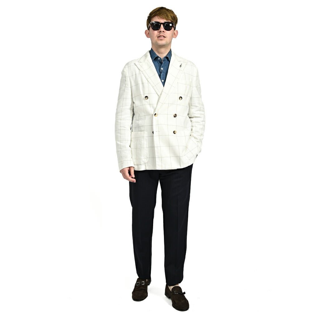 SALE|PAOLONI コットンリネン 6Bダブルテーラードジャケット / MANIFATTURA|418821|GUARDAROBA MILANO OFFICIAL STORE