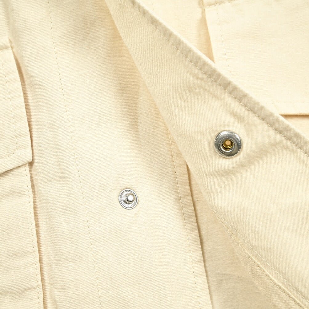 SALE|PAOLONI コットンリネン オープンカラーサファリジャケット / MANIFATTURA|418767|GUARDAROBA MILANO OFFICIAL STORE