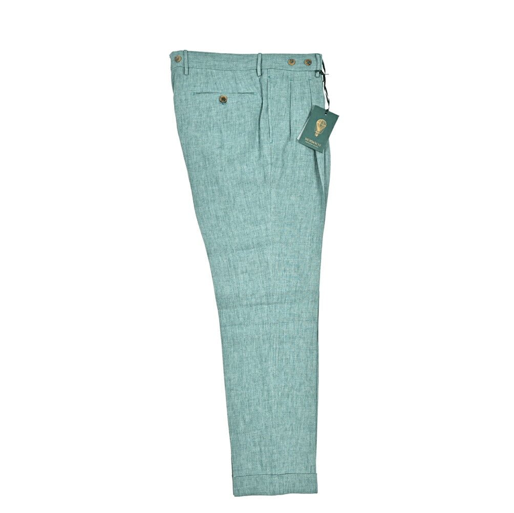 Pre SUMMER SALE|BERWICH BARBER リネン100% ツータックスラックス|422227 - 48|GUARDAROBA MILANO OFFICIAL STORE