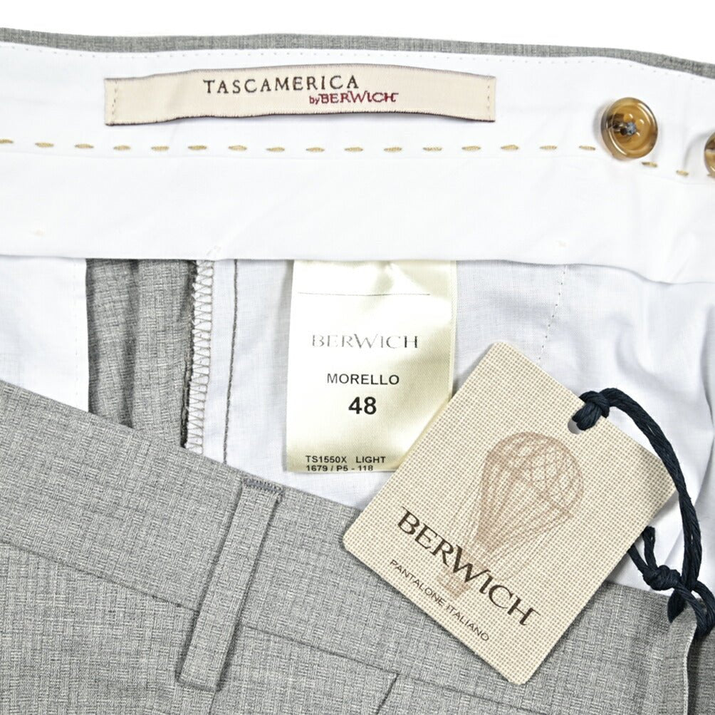 Pre SUMMER SALE|BERWICH MORELLO ストレッチコットン ノータックスラックス / TASCAMERICA|421420 - 44|GUARDAROBA MILANO OFFICIAL STORE