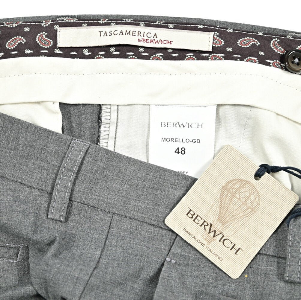 Pre SUMMER SALE|BERWICH MORELLO ストレッチコットン ノータックスラックス / TASCAMERICA|421683 - 46|GUARDAROBA MILANO OFFICIAL STORE